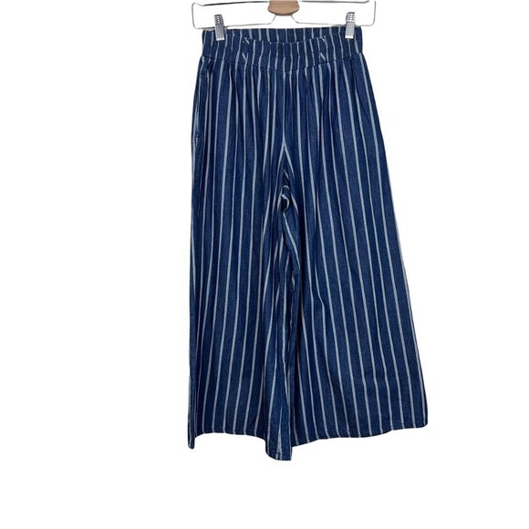 Final Touch Wide Leg Blue Striped Palazzo Pants Size Small - Picture 9 of 14